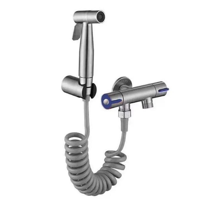 Paloma - Shower Cebok Kloset Stainless Set & Kran Cabang Bidet Jet Closet