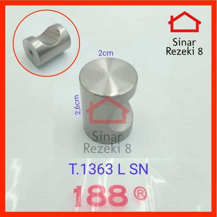 Tarikan Laci Knob Pintu Lemari ALUMINIUM Handle Bulat Pentol 1363 .