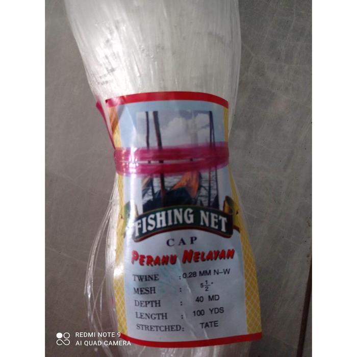 Jaring ikan bawal 5 inchi 0.28 40md/100yds tate pukat ikan jaring ikan laut jaring ikan senar