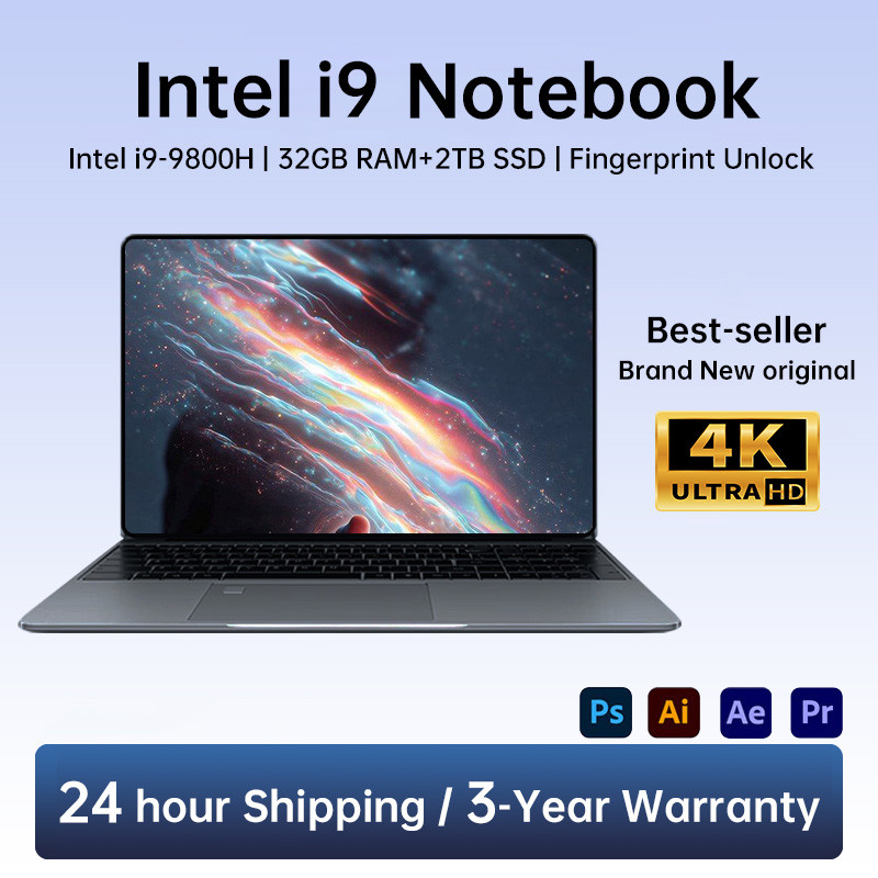 New 15.6 " Laptop Intel Core i9-9880H 32GB RAM 2TB SSD Ultra Slim Gaming Laptop 1920*1080 Windows 11