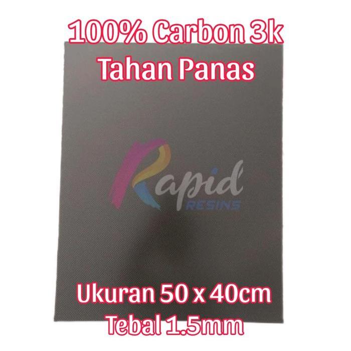 Pelat Serat Karbon Lembaran Carbon Fiber Sheet 1,5mm Plat