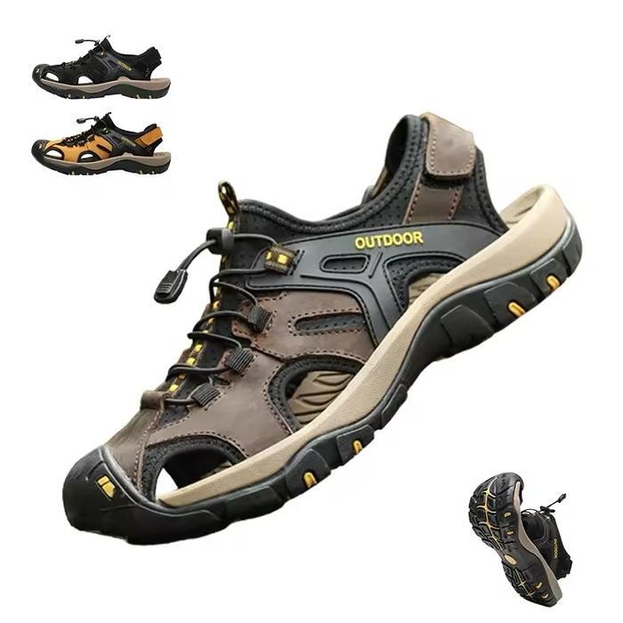 Eiger - Sandal Gunung Pria Outdoor Kulit Asli Kasual Original Import A001