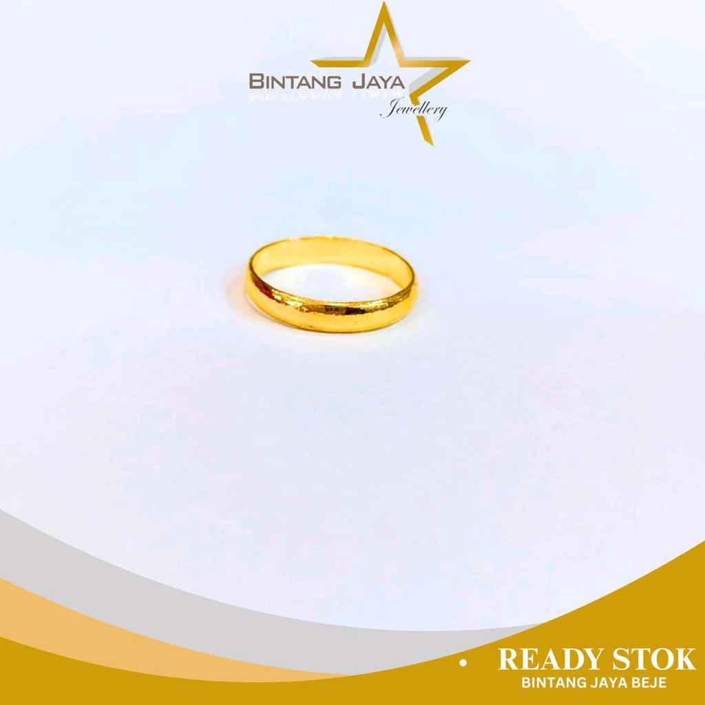 Cincin Emas Belah Rotan (Timbang Air) 0.18 - Kadar LM99 - Berat 3,01gr - Size 10 - Investasi murni d