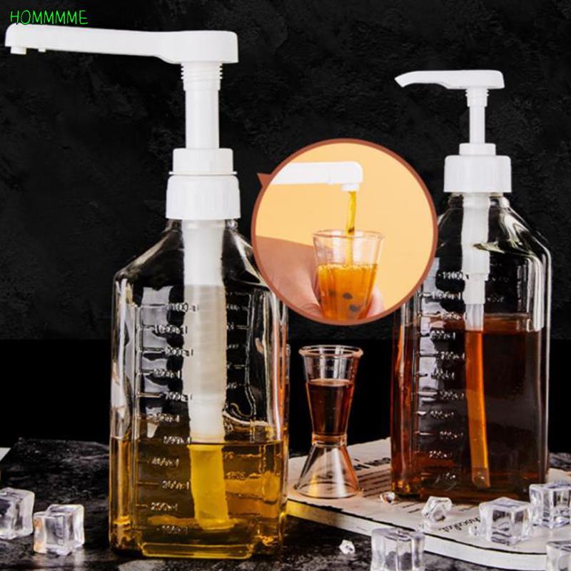 1x Liquid Dispenser with Scale Coffee Syrup Bee Drip Bottle with Hydraulic Pump and Nozzle Head Kitc