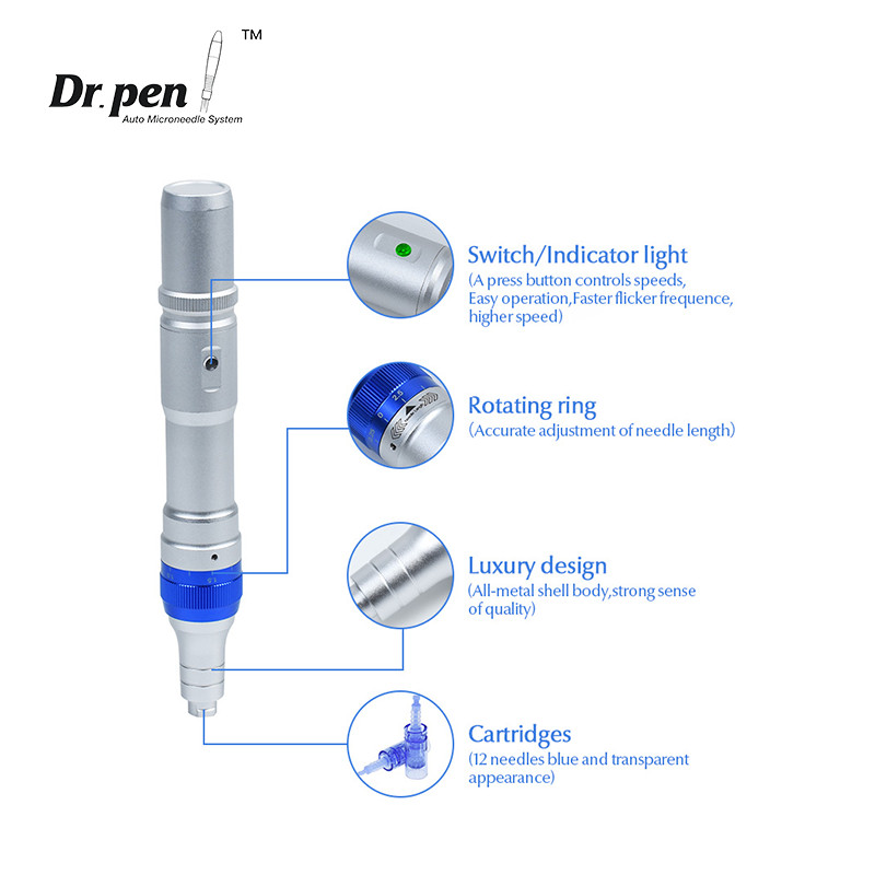 Doctor Pen A6 Authentic Dr. pen Ultima A6 With Cartridge Microneedling pen Derma Auto Pen Derma