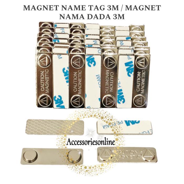 Magnet Name Tag 3M / Magnet Nama Dada 3M - 1Pcs
