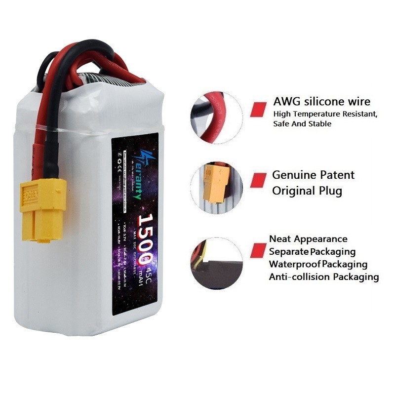 TERANTY 4S 14.8V Lipo Battery 1500/2200/2700/3000/3500/4600/5600/6500/7200/8000/8500/9800mAh For RC