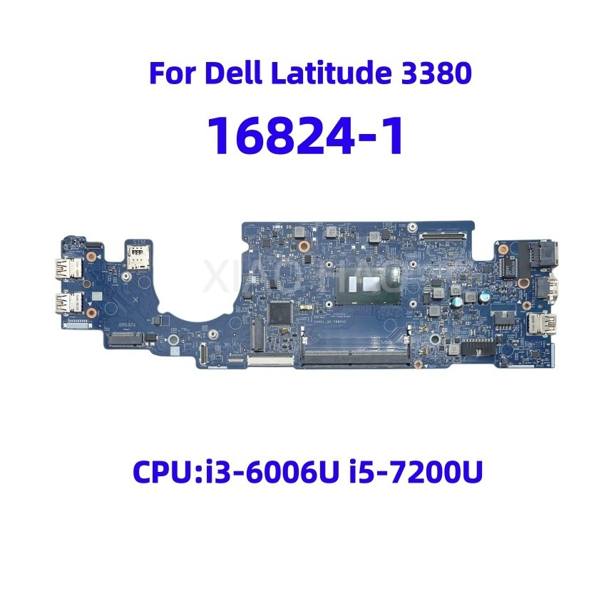 16824-1 5KCRX For Dell Latitude 3380 Laptop Motherboard With i3-6006U i5-7200U CPU Notebook