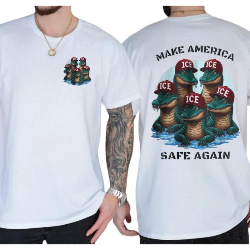 Alligator Alcatraz T-shirt, Alligator Graphic Tee, Florida Gift, Florida Souvenir, Patriotic Shirt, 