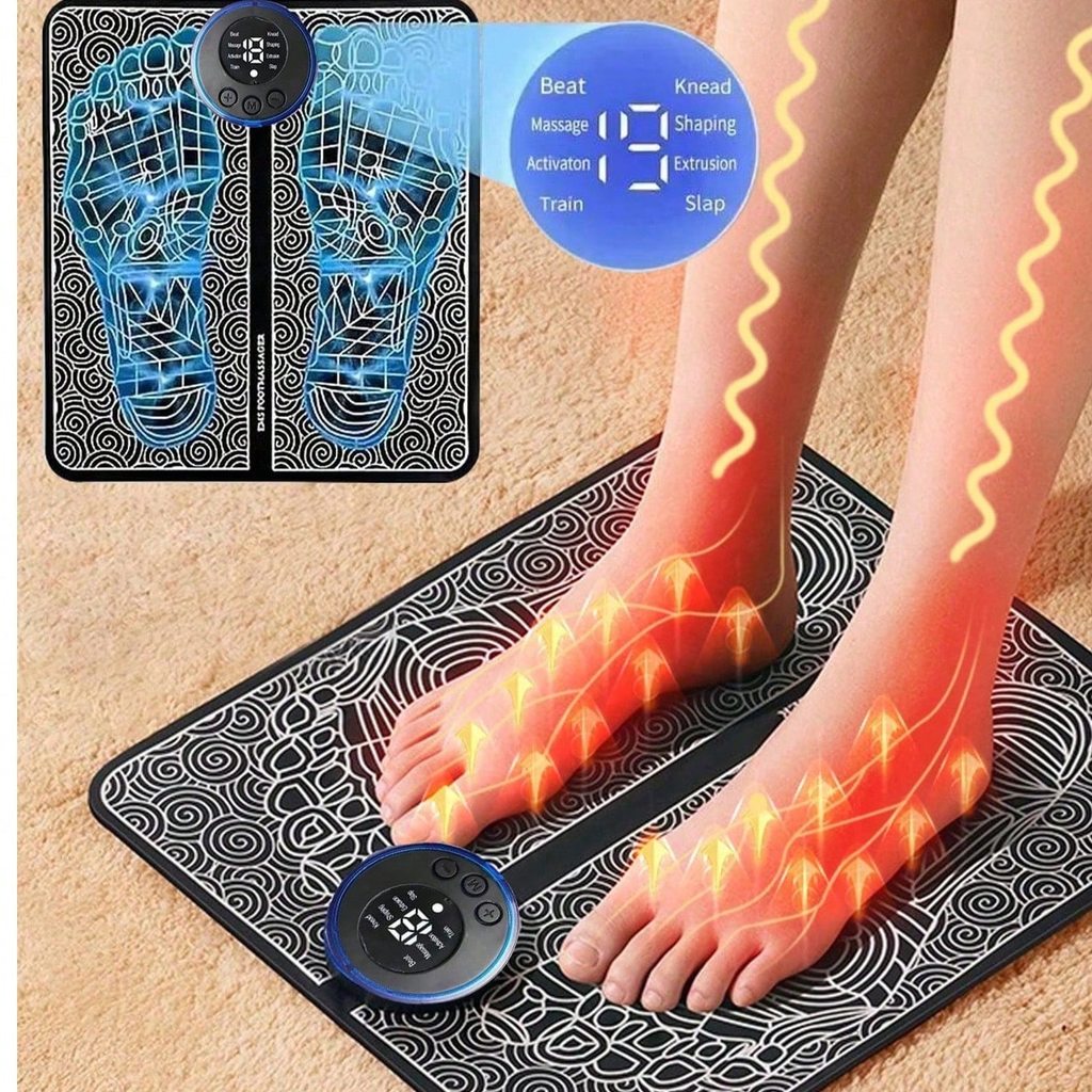 2026EMS Foot Massager Rechargeable Massage Pad Foot Relaxation Pad Electric Foot Massage Tools