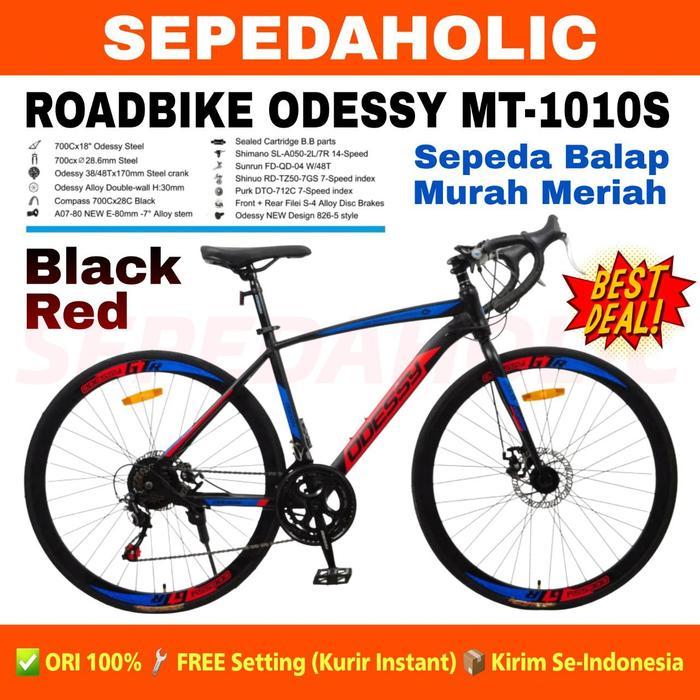 Sepeda Balap Roadbike ODESSY MT 1010S Ukuran 700C Steel Rem Cakram