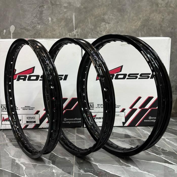 VELG ROSSI HITAM UKURAN 120 140 160 185 RING 17
