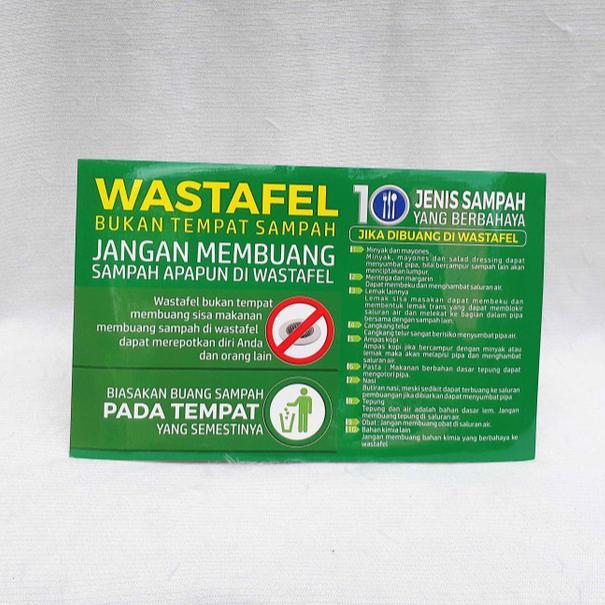 Stiker Larangan Buang Sampah di Wastafel