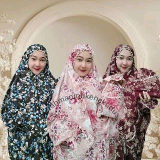 Top NEW MUKENA RAYON MOTIF TERUSAN DEWASA Bunga