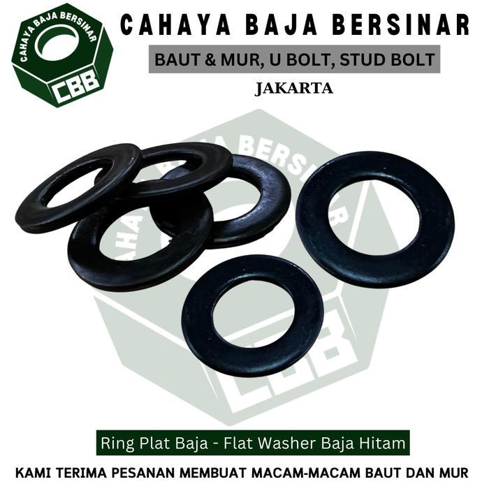 Ring Plat Baja M4 - Flat Washer (Baja Hitam)