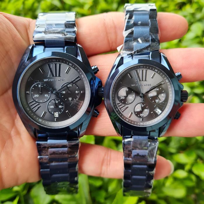 (Jual-1225) Jam Tangan Wanita Couple Michael Kors Mk 6248 Stainless Blue