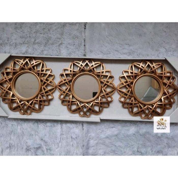 Walldecor cermin set hiasan dinding Plastik