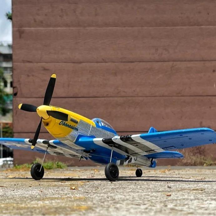 Volantex Mustang P51D Warbird w/ Gyro RC Airplane RTF Blue