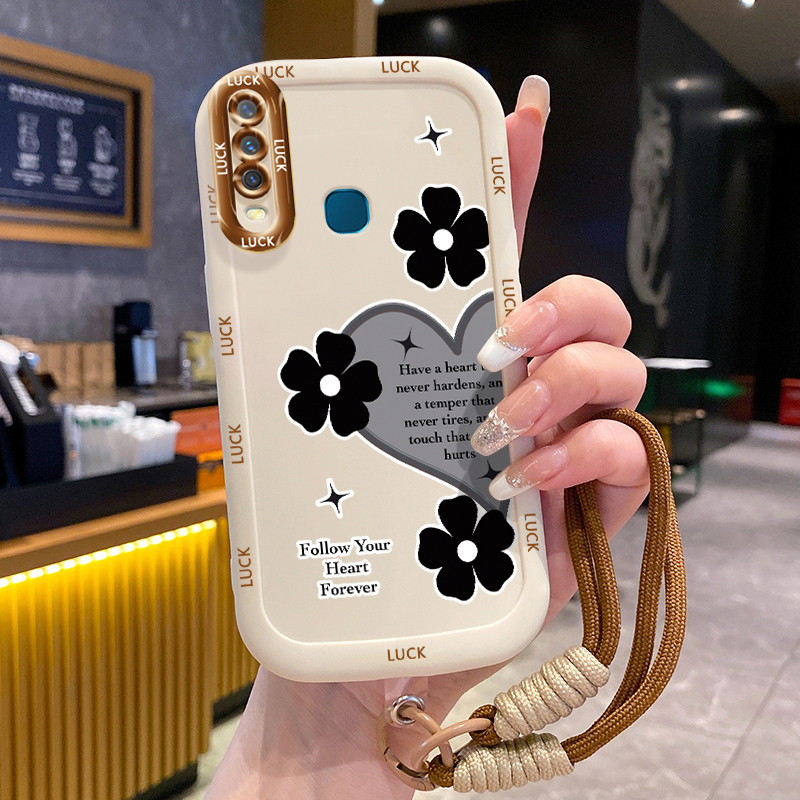 Casing Hp untuk VIVO Y12 Y15 Y17 Y11 2019 Y12i Y3 Y3s 2020 Case Pola bunga mode Casing ponsel siliko
