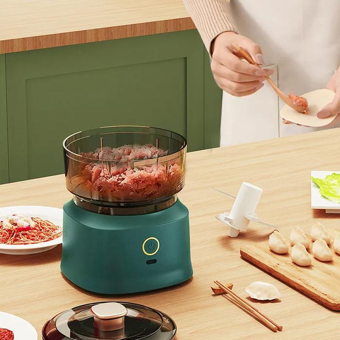 Mini Blender Food Copper Elektrik Pemotong Penggiling Daging Sayur Bumbu Dapur Portable