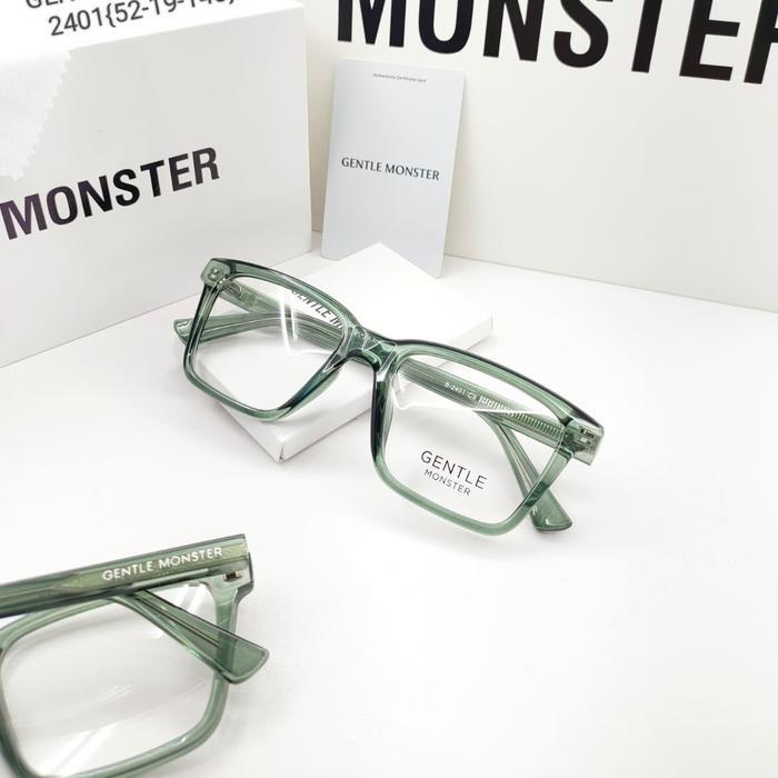 frame kacamata pria wanita kotak bold tebal 2401 48 grade original Besi Bluecromic