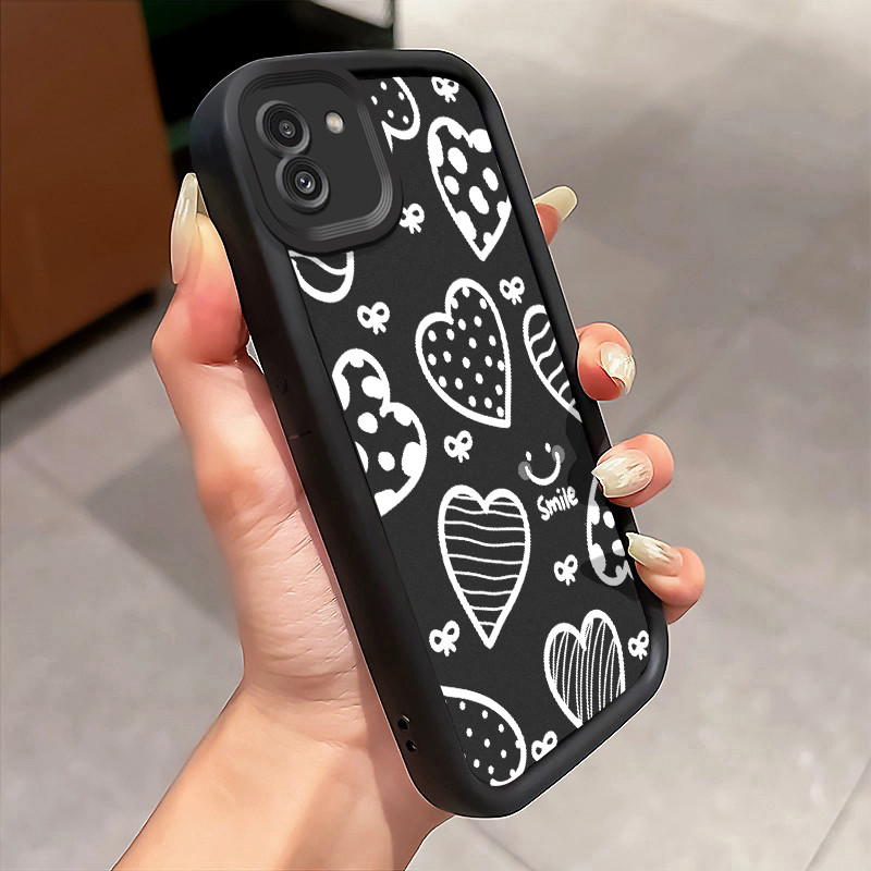 Casing Hp Untuk Samsung Galaxy A03 Core A02 M02 Case Coretan Hati Kasing Premium Matte Cesing Compat