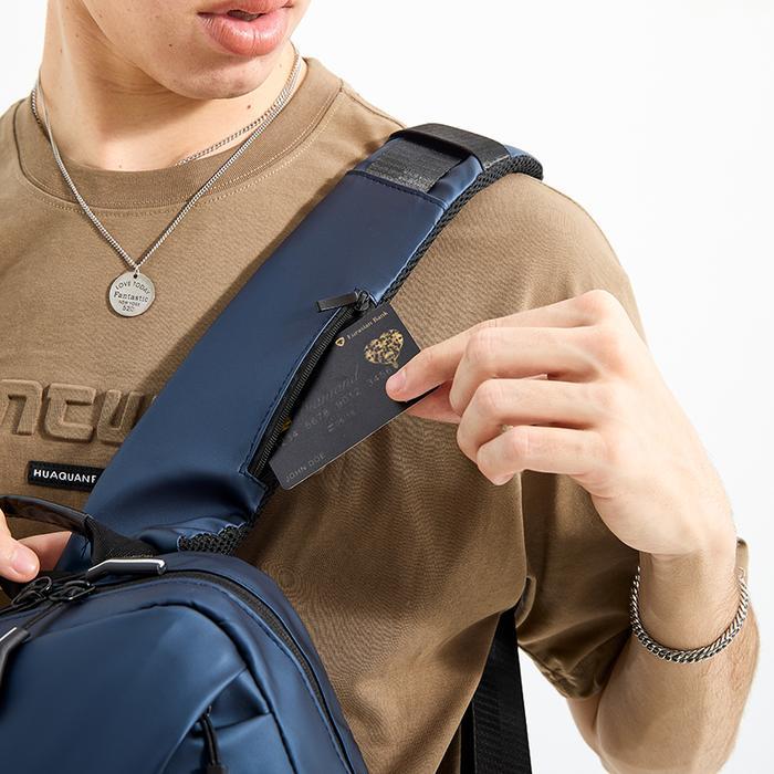 FREEKNIGHT TAS SELEMPANG PRIA EARPHONE HOLE SLINGBAG COWOK ANTI AIR TAS BAHU MODEL FORMAL CASUAL