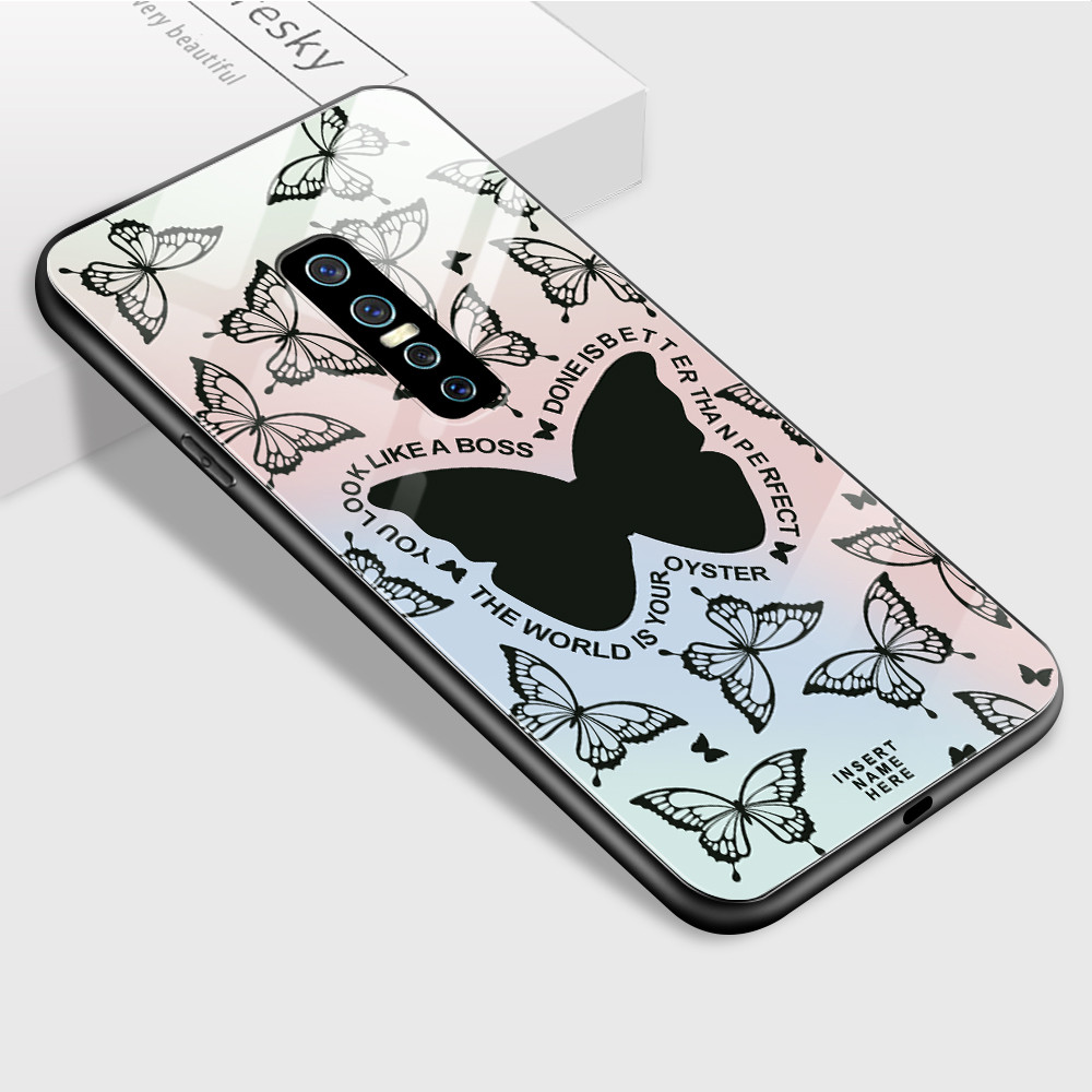 HardCase Kaca Casing For VIVO V17 Pro Case Kesing Hp Phone DLJ A1-2085 BL