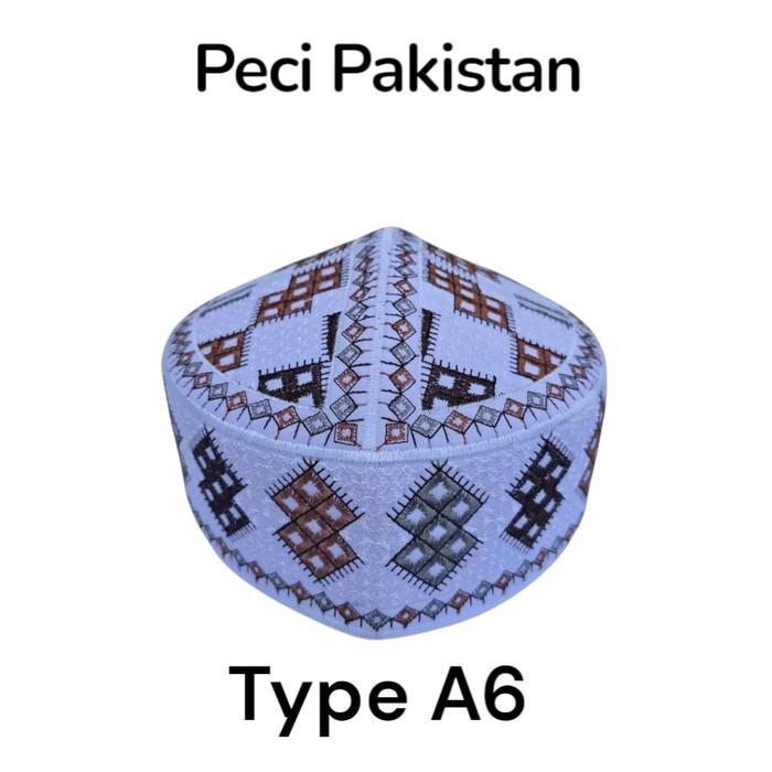 Peci Pakistan/Kopiah Pakistan/Peci Pakistan Full Bordir Motif