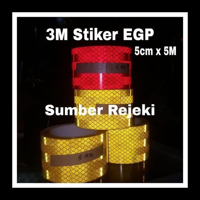 3M Stiker Egp Safety Reflektor Buat Mobil Box Scotchlite 5Cmx5M Merah