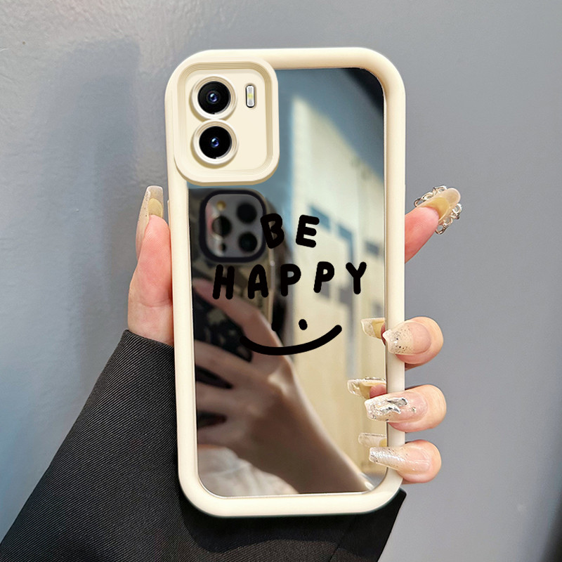 Casing Hp VIVO Y15S Y15A Y15C Y01 Case Casing Emoji tas Pola Kasus cermin tangga HP Kasing Silikon S