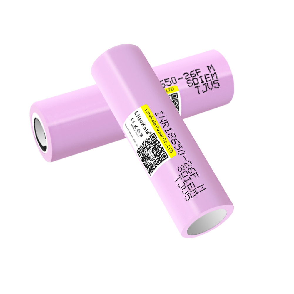 LiitoKala 26F 18650 2600mAh Rechargeable Battery 3.7V ICR18650-26F High Drain 20A For Headlamp Torch