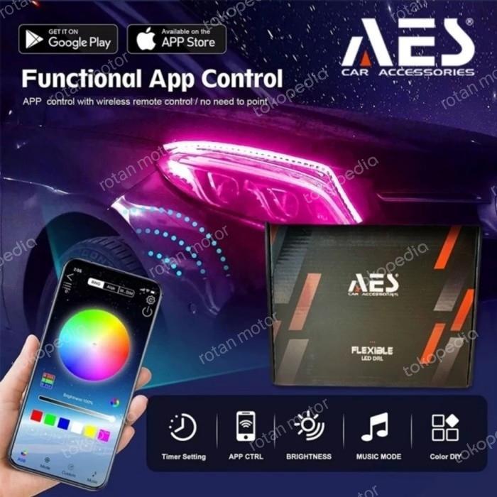 Drl / Alis / Led Bar Aes Huracan Rgb Matrix / 30Cm / 45Cm / 60Cm / Lampu Alis / Drl Ori Lampu Alis