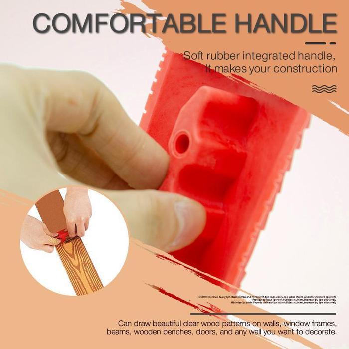 KHUSUS GOSEND Rol Karet Sikat Cat Pola Motif Kayu Rubber Roller Brush Wood