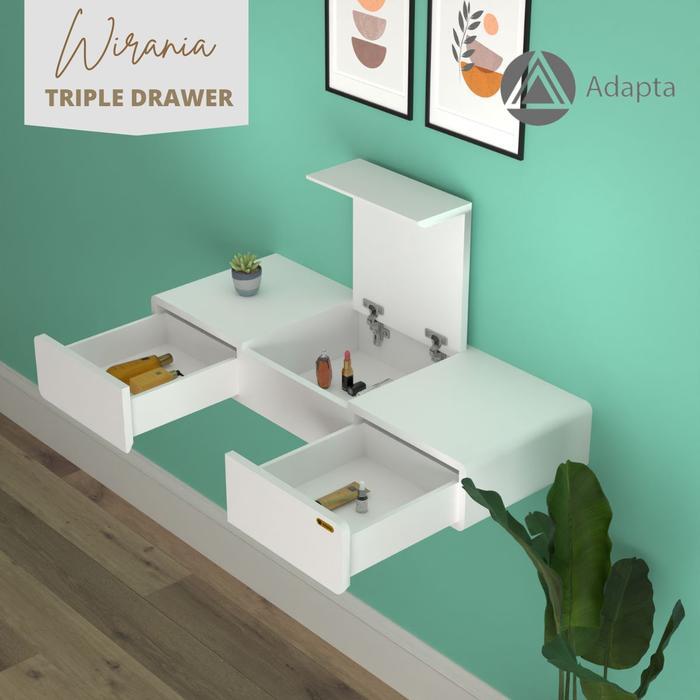 Adapta -Laci Dinding Multifungsi - Wirania Laci Tempel Dinding - Laci Meja TV Gantung Dinding -