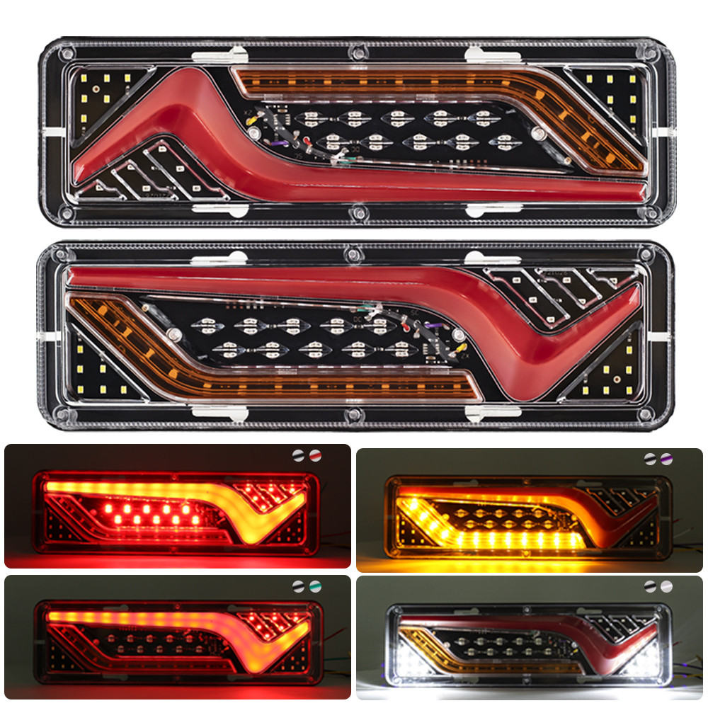 2 Buah Lampu Belakang LED Truk 12V 24 Tahan Air Lampu Belakang Indikator Keselamatan Mundur Lampu Ka