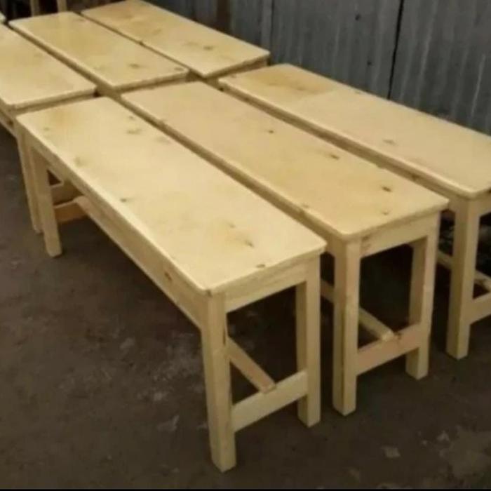 bangku kayu panjang kafe jati Belanda