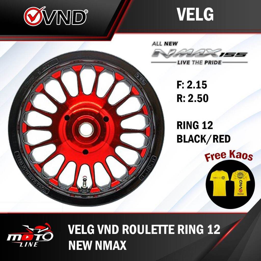 velg VND nmax new ROULETE Ring 12 black-red