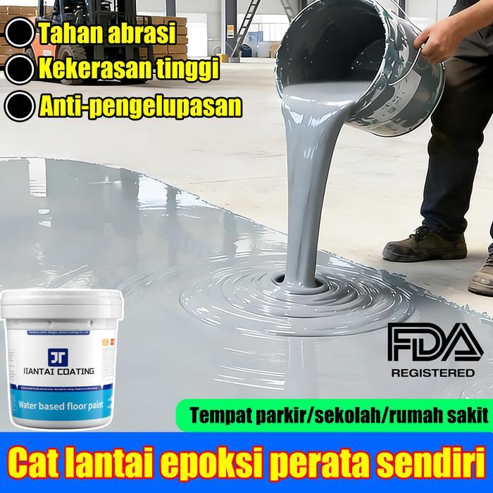 [Pengiriman cepat] 3 dalam 1 cat lantai 1kg cat lantai epoxy lantai semen cat lantai kamar mandi Cat