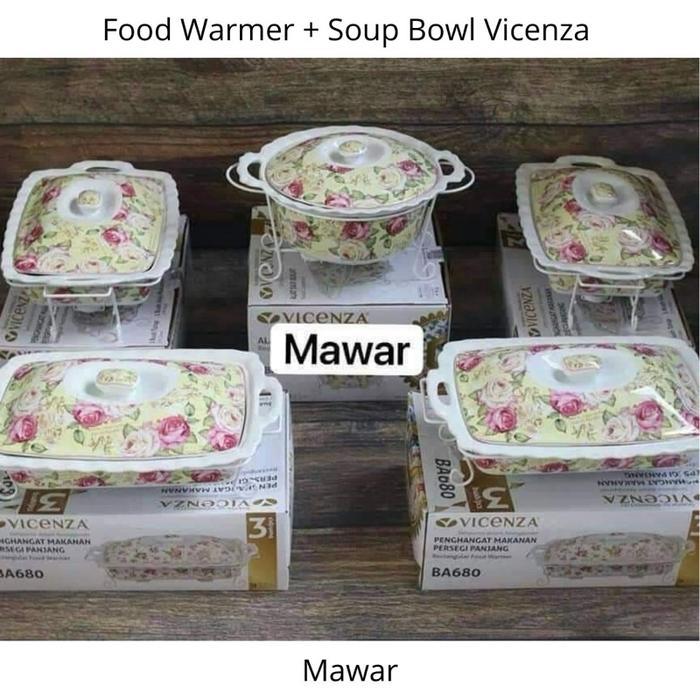 Vicenza Prasmanan Keramik Set 5 Motif Mawar / Melati / Ayana - Mawar