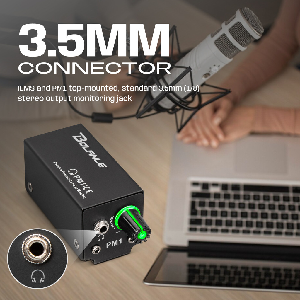 Bolanle PM1Passive IEM Ultra-Compact Personal In-Ear Monitor Amplifier P2