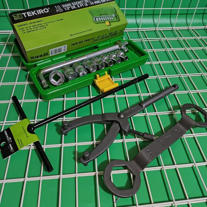 Kunci Cvt Set Lengkap 4 Pcs Tekiro Kunci Shock Set 10 Pcs 8-24 mm + Kunci T8 Tekiro + Treker Cvt