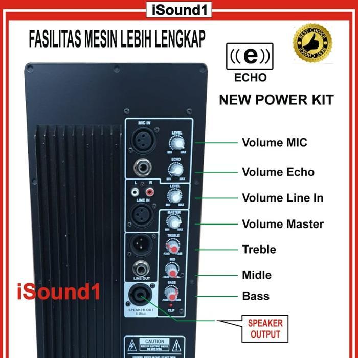 New Power Kit Mesin Kit Speaker Aktif 1000-1200 Watt 12 Inch, 15 Inch Terbaik