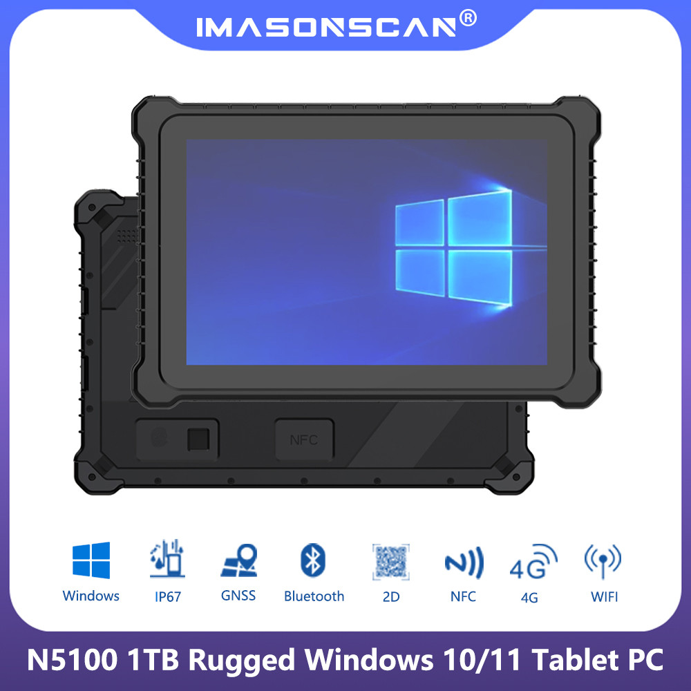 Intel N5100 1TB SSD Rugged Windows11 Tablet PC RAM 8GB IP67 Industrial Computer NFC 10.1" HDMI 4G