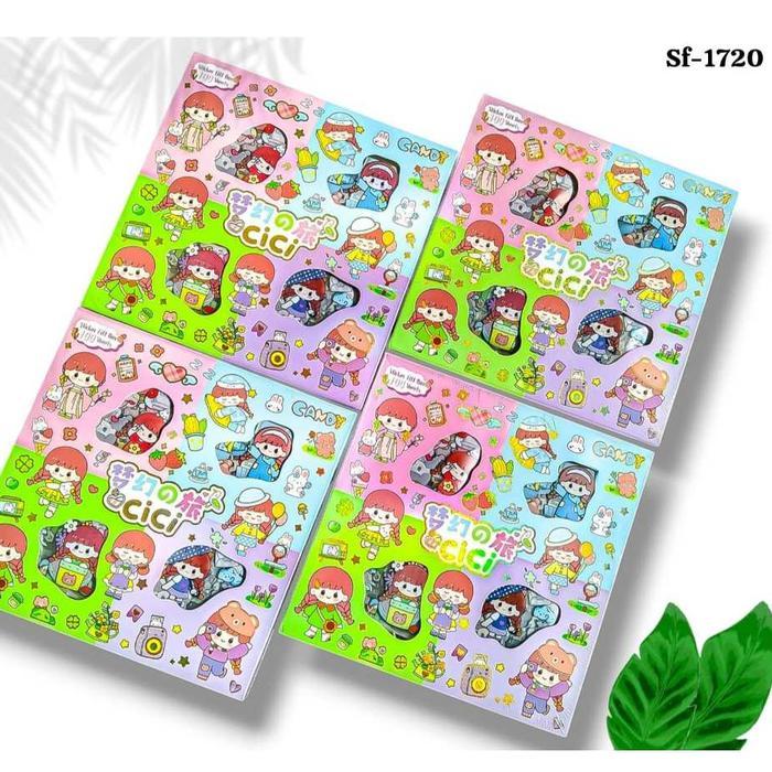 Stiker Viral Stiker Momo Isi 100 Lembar Stiker Momo 4 Warna Rainbow Lucu Stiker Waterproof Murah