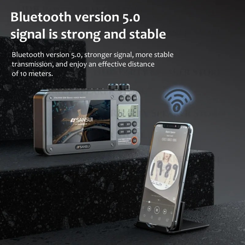F50 Multi-band Receiver Portable Old-fashioned Rechargeable Radio Semiconductor Video Player