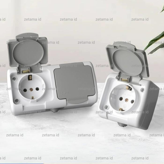 Stop Kontak Outdoor Waterproof Stop Kontak Penutup Luar Ruangan Colokan Listrik Yw-9 Series Pasti