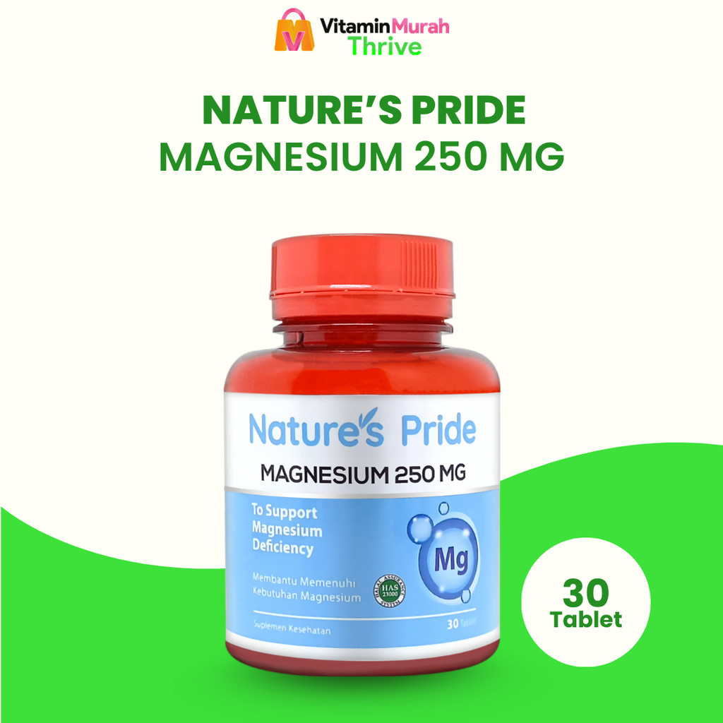 NATURE'S PRIDE MAGNESIUM 250mg ISI 30 & 100 TABLET - SUPLEMEN KESEHATAN