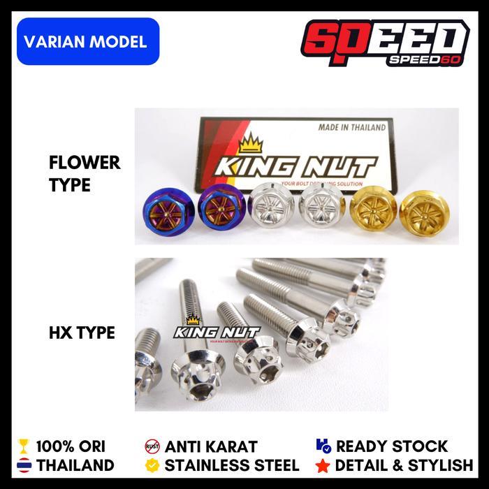 Probolt Baut Cover Step Injakan Kaki Yamaha Vixion Stainless King Nut