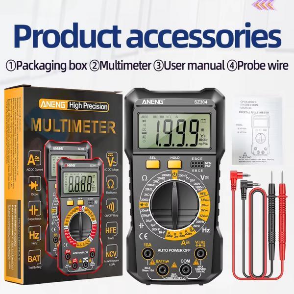 Promo Aneng Sz304 Multitester Digital Lengkap Otomatis Multimeter Ac/Dc Voltage Tester